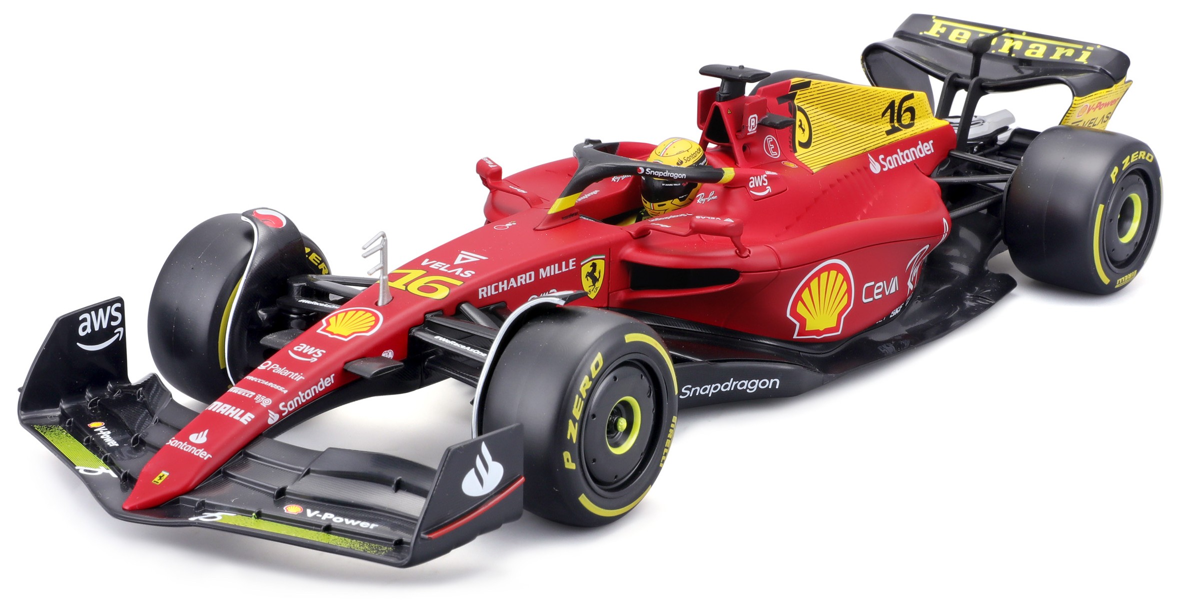 Ferrari F1 75 16 Charles Leclerc 2022 Whelmet Monza Livery 75th Anniversary John Ayrey Die Casts 